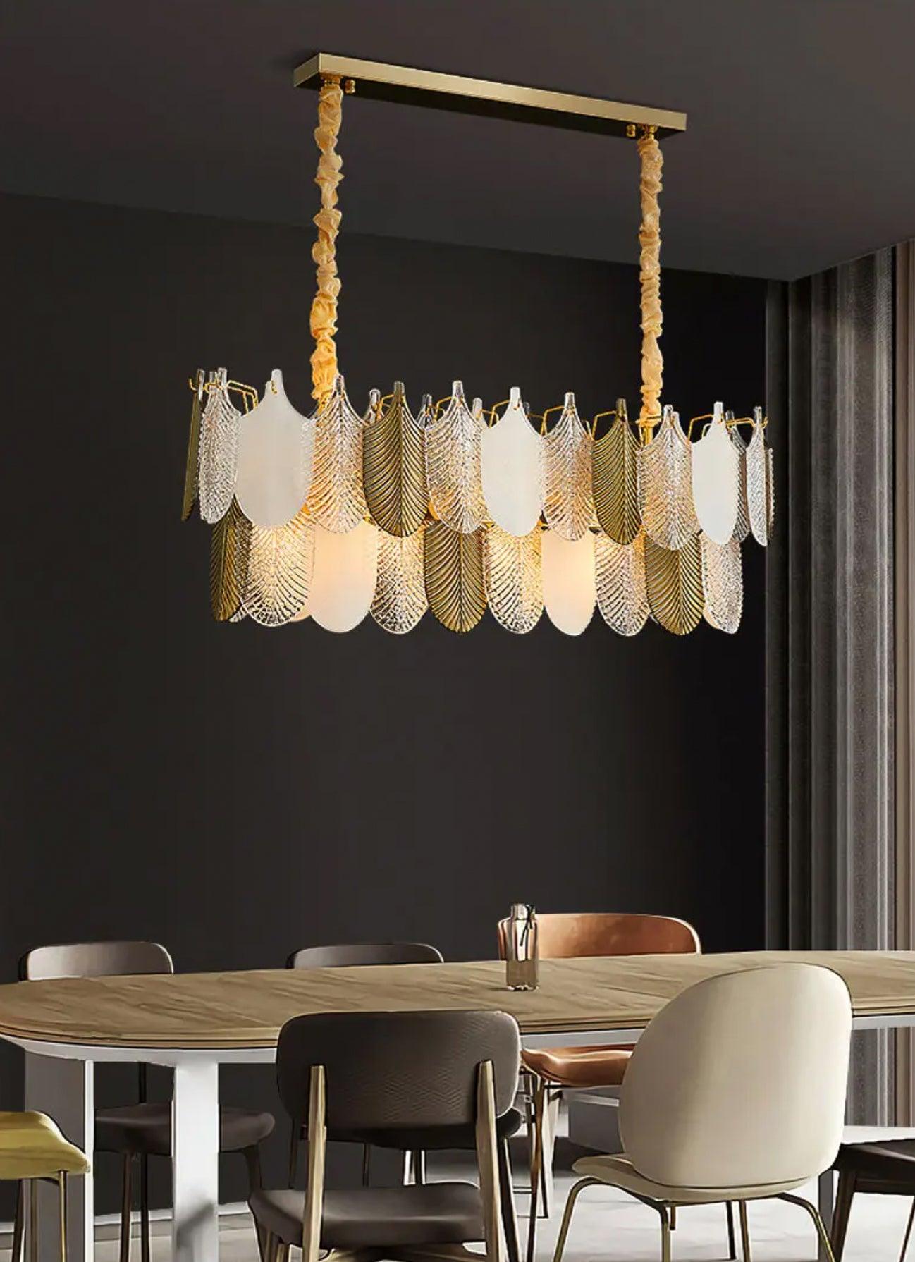 Gold Metal Led Chandelier Hanging Suspension Lamp