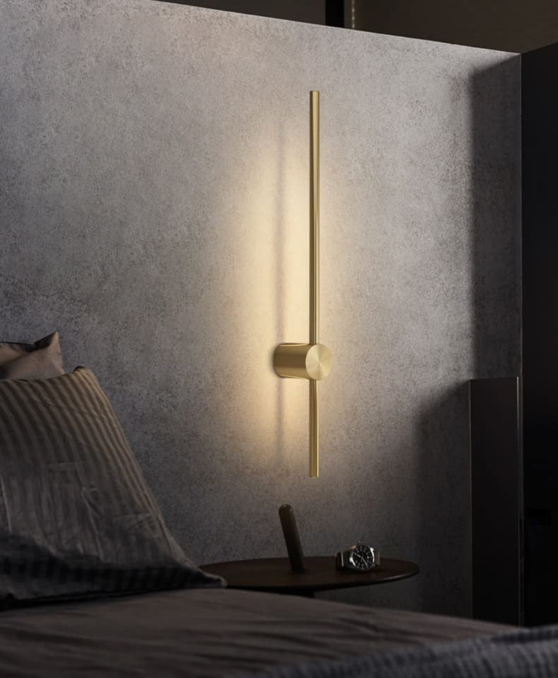 Zephyrs Shine (Gold) Tube Wall Light (600 mm)