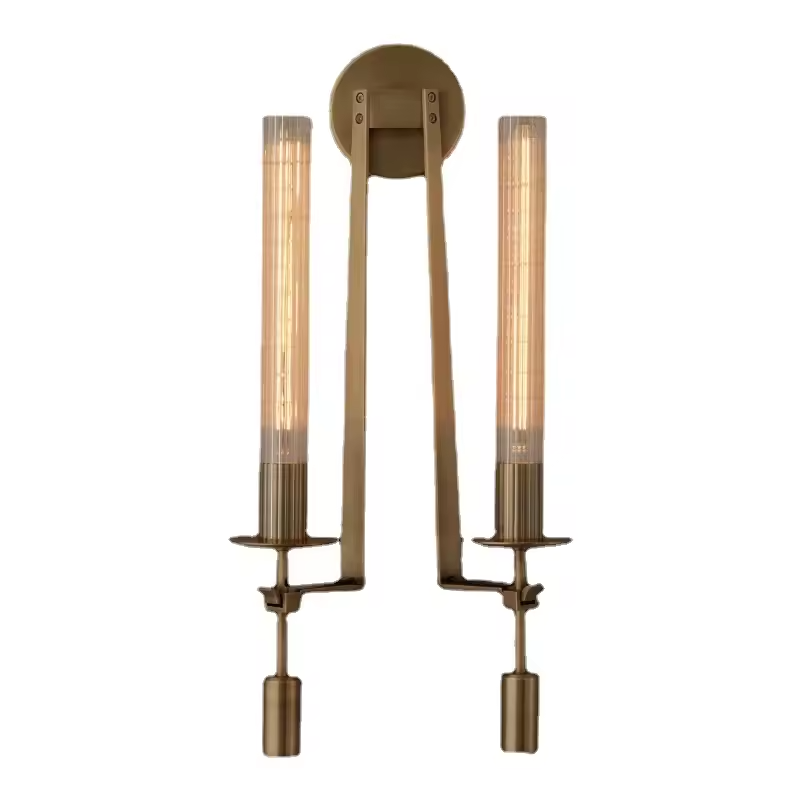 Modern Double Head Gold Wall Light