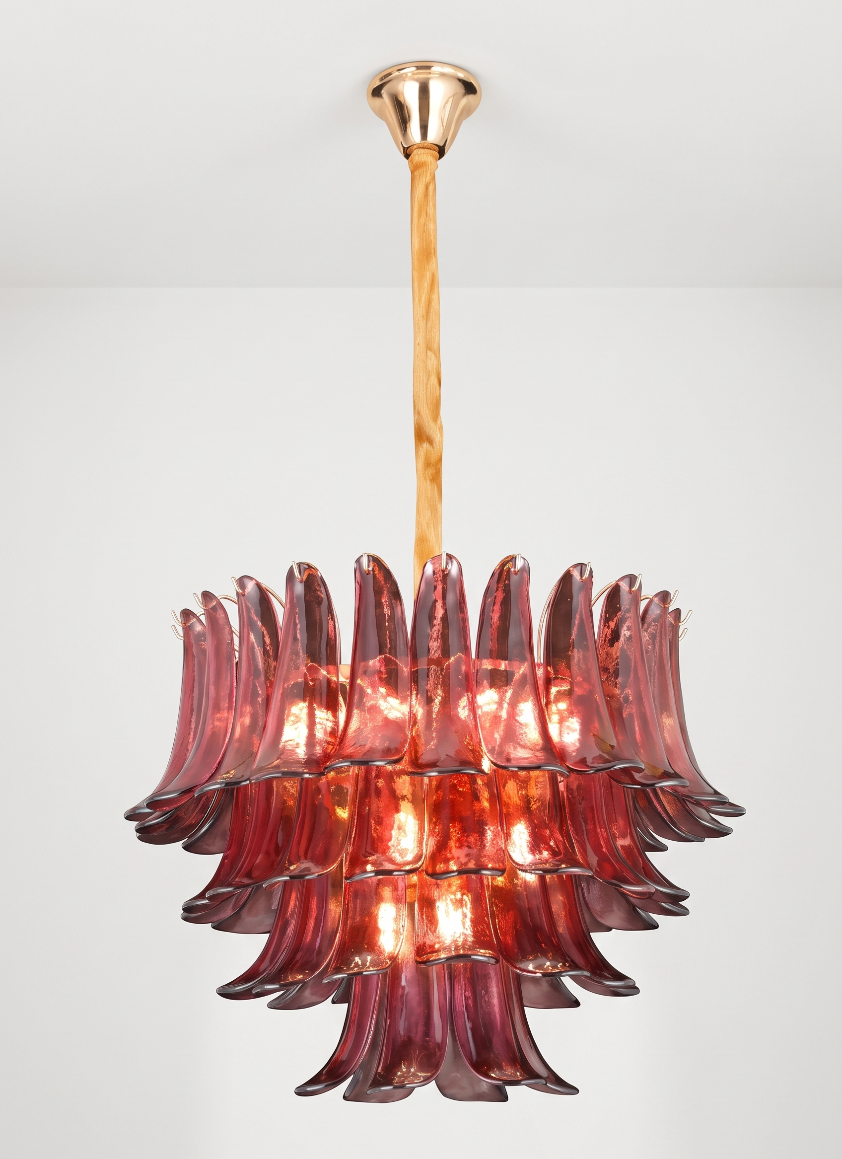 Night Bloomed Red (24 Inches, Glass) Chandelier
