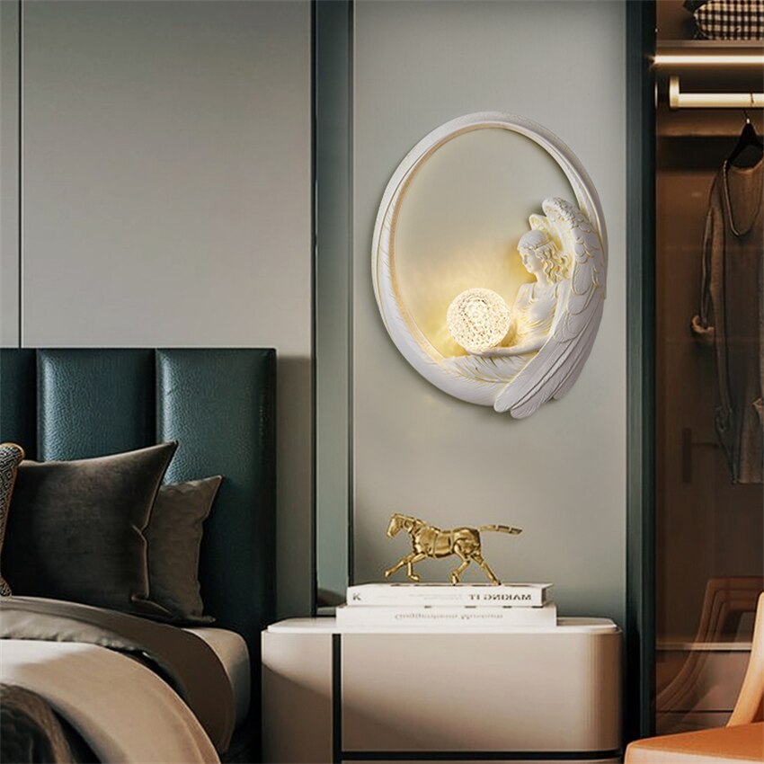 Moon Serenity (Angel White) Wall Light