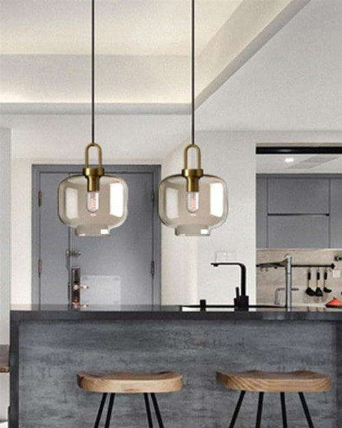 Glass Dome Pendant Light - 1 Light