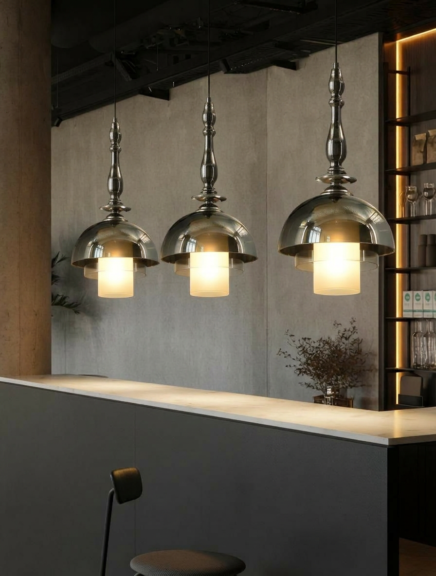 Mystic Opera(Glass, Smoke) Hanging Light
