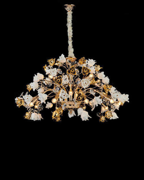 Luxury Blossom Bouquet Chandelier - 20 Bulbs
