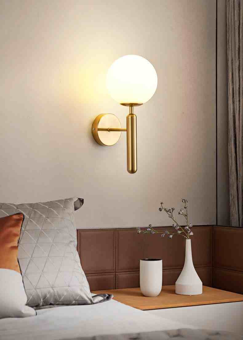 Elegant Glass Globe Ball Wall Light