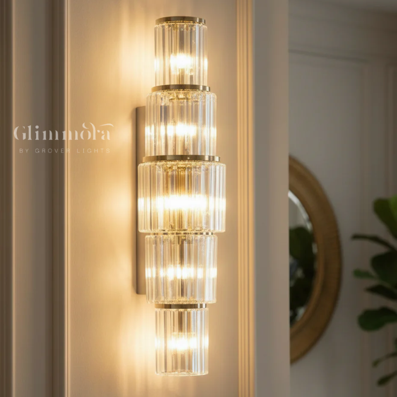 Crystal Poet (Gold) Wall Light