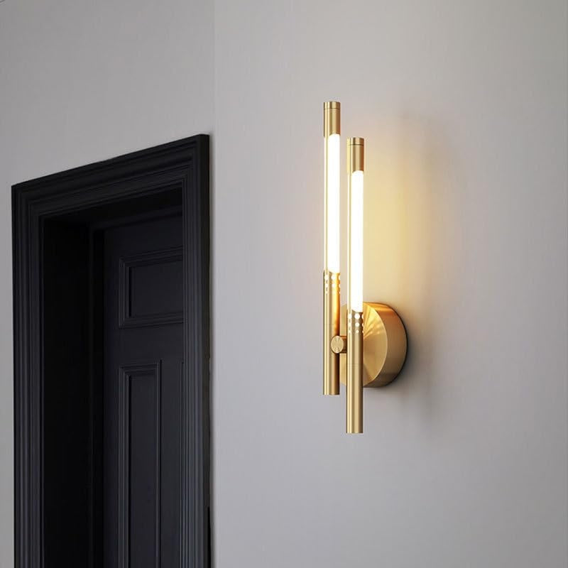 LED Gold Electroplated Long Wall Light