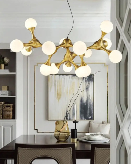Modern Orb Cluster Chandelier
