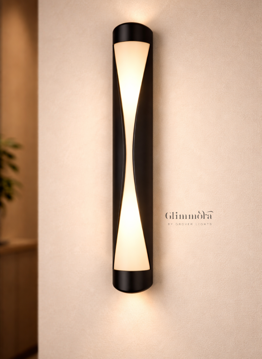 Modern Black Sculpted LED Wall Light