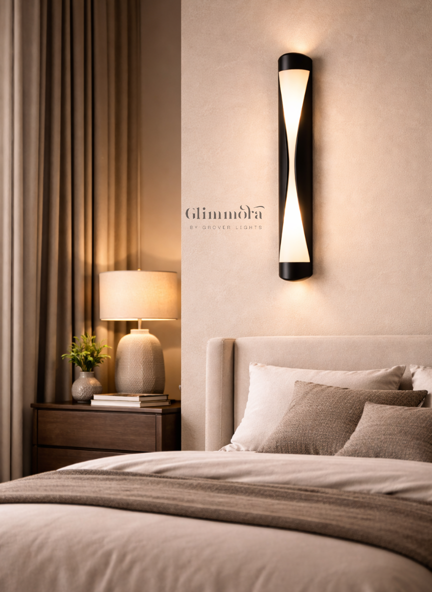 Modern Black Sculpted LED Wall Light
