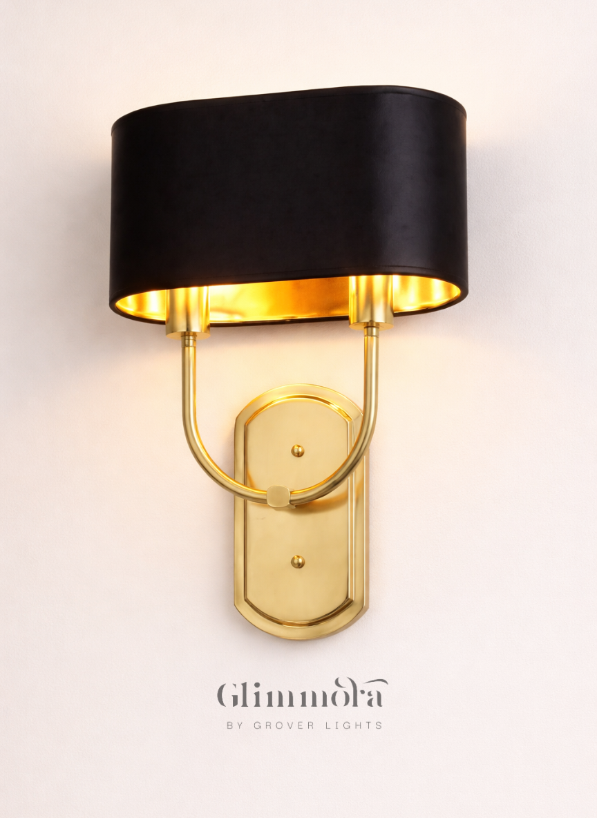 Horizon Luxury Wall Sconce with Fabric Shade