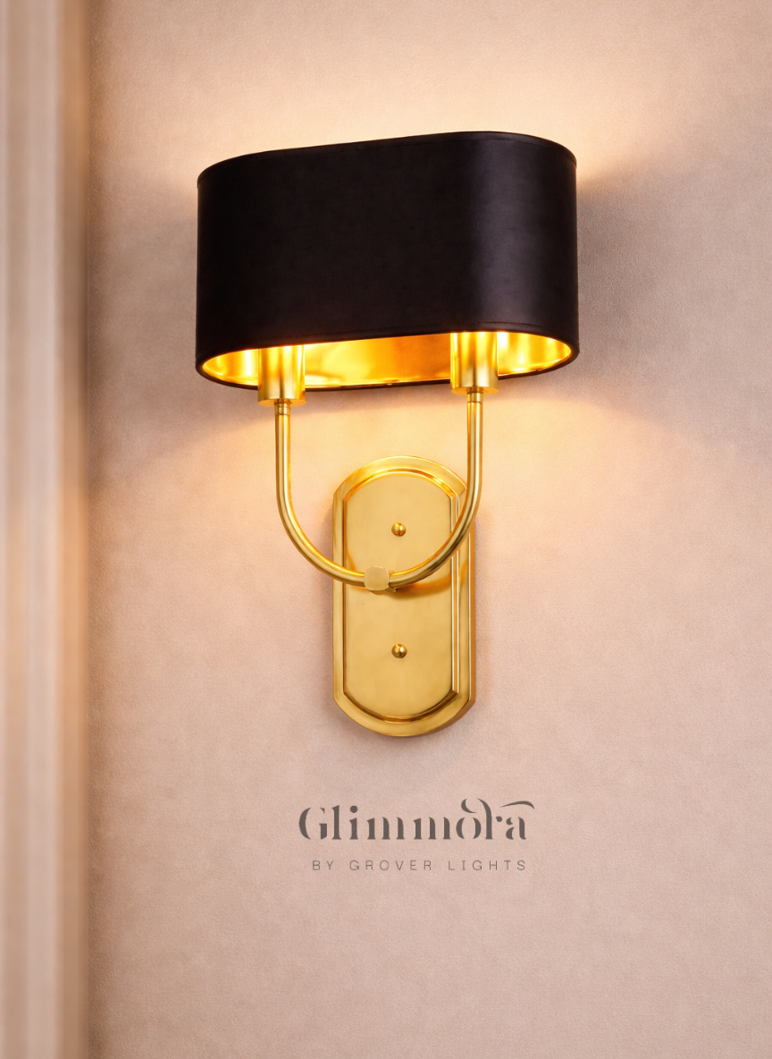 Horizon Luxury Wall Sconce with Fabric Shade