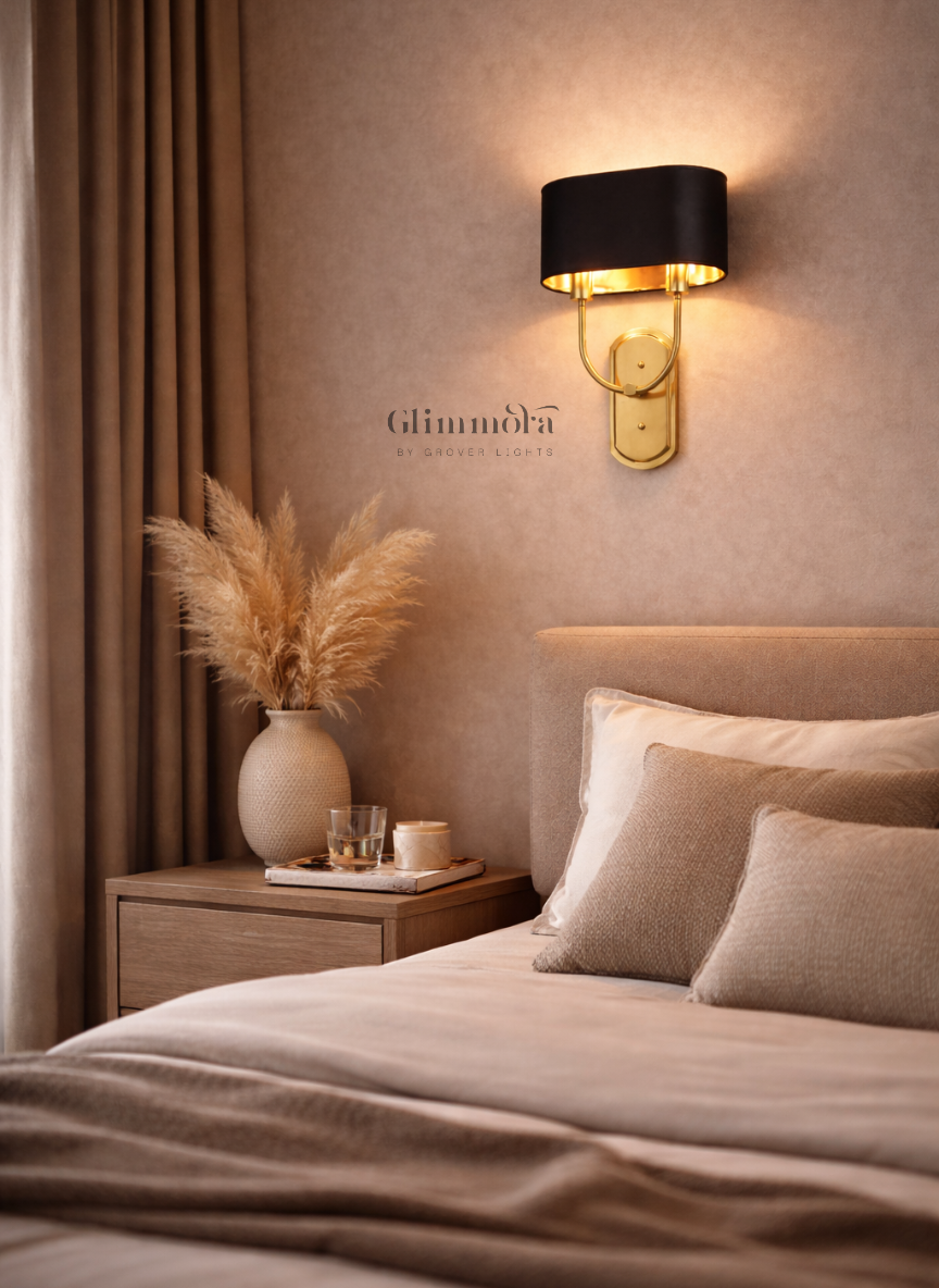 Horizon Luxury Wall Sconce with Fabric Shade