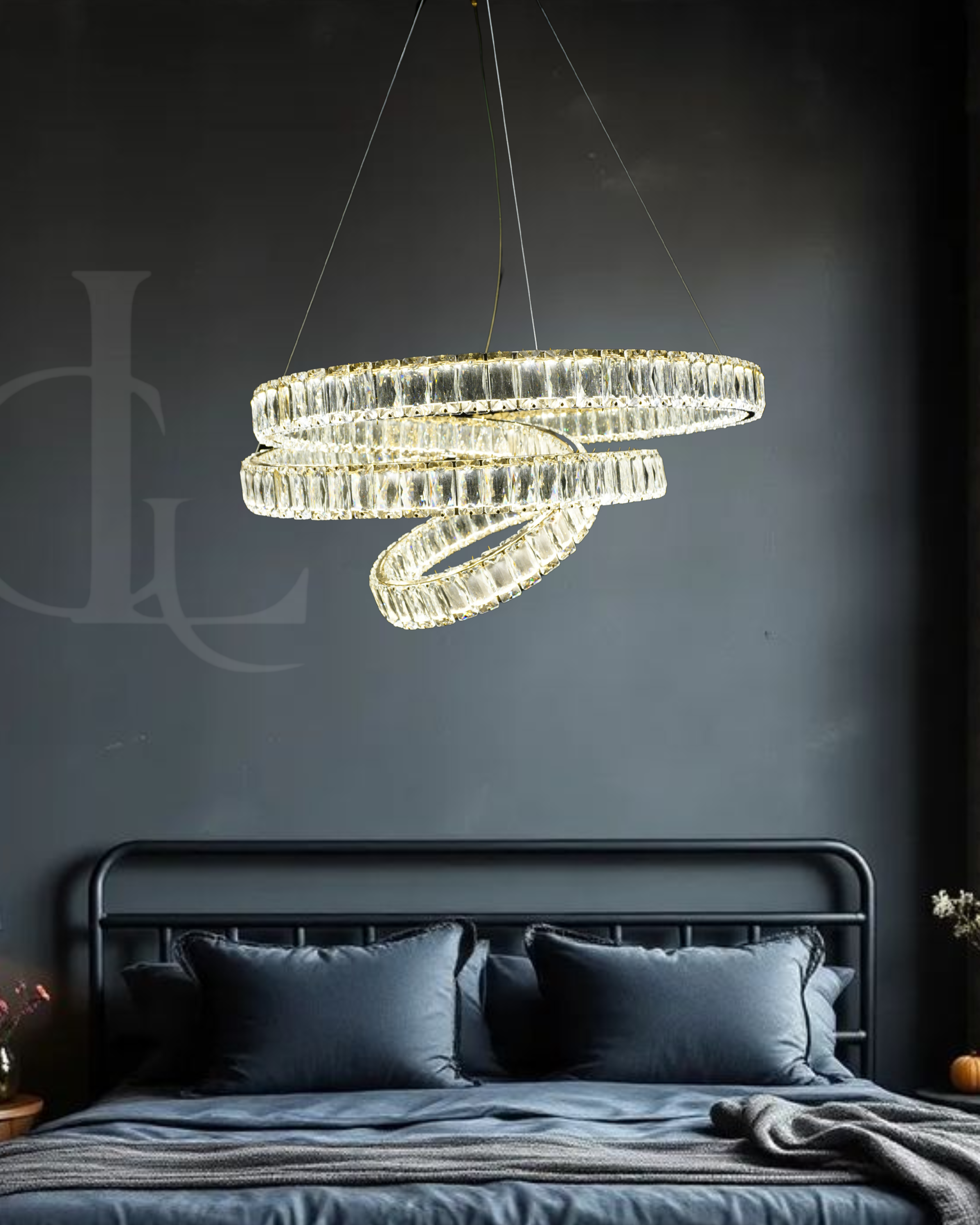 Echo of Lights (Gold, Crystal, LED) Chandelier