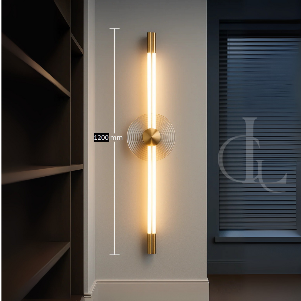 Parallel Poetry (Glass, 1200mm) Wall light