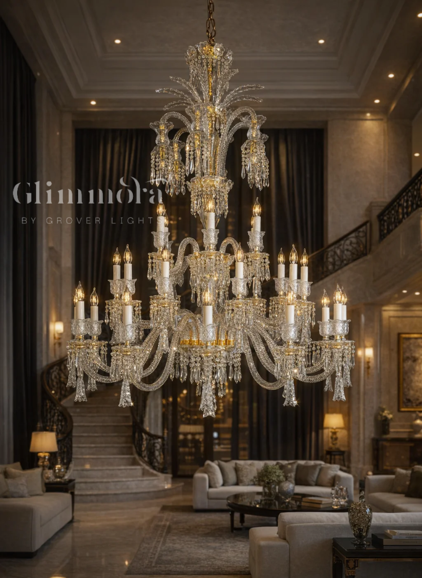 Crown of Stars (Crystal,Gold) Chandelier