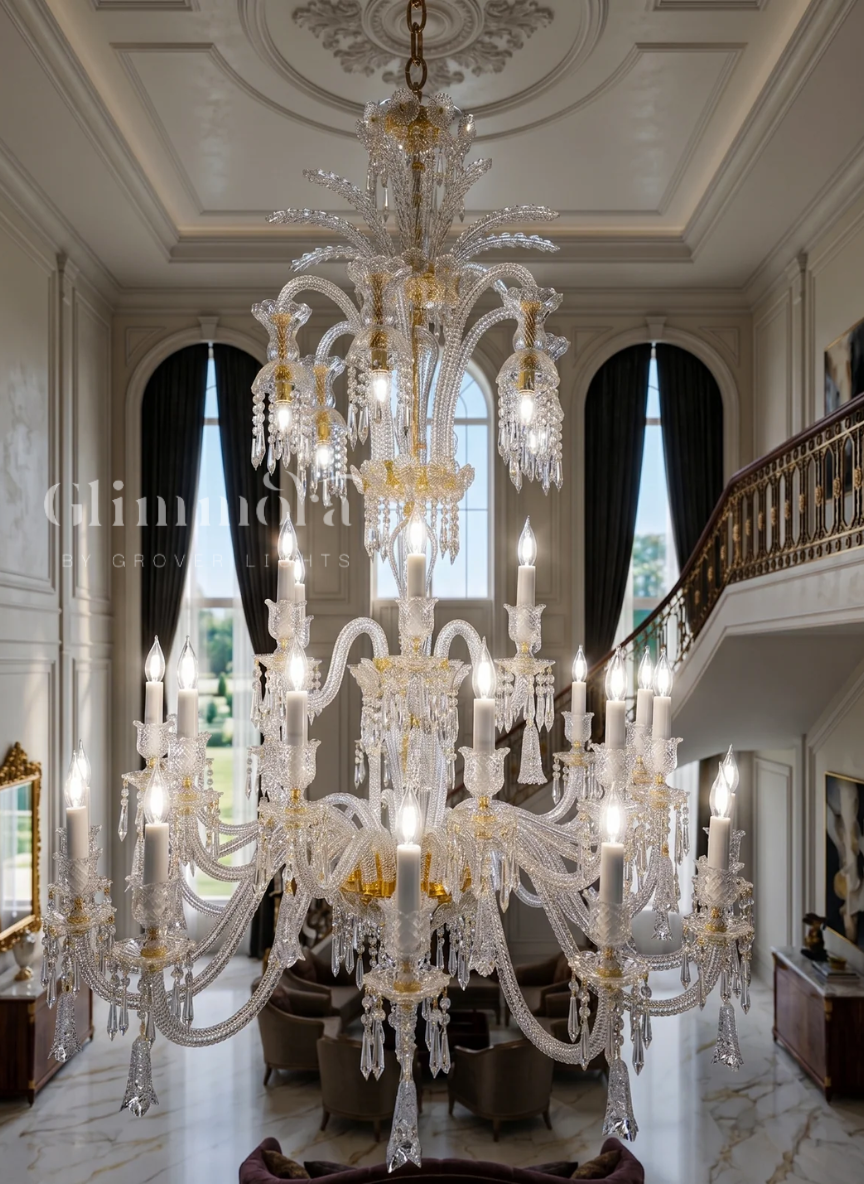 Crown of Stars (Crystal,Gold) Chandelier