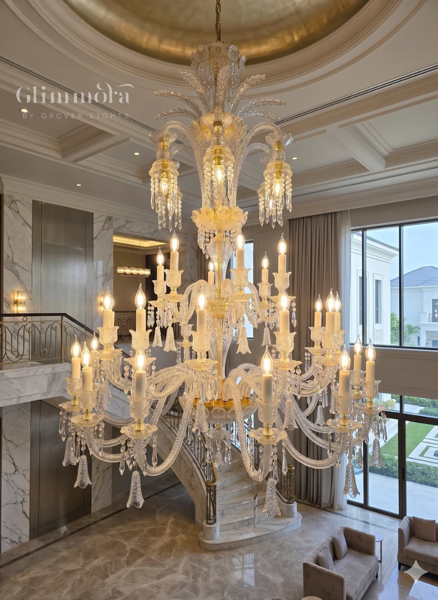 Crown of Stars (Crystal,Gold) Chandelier