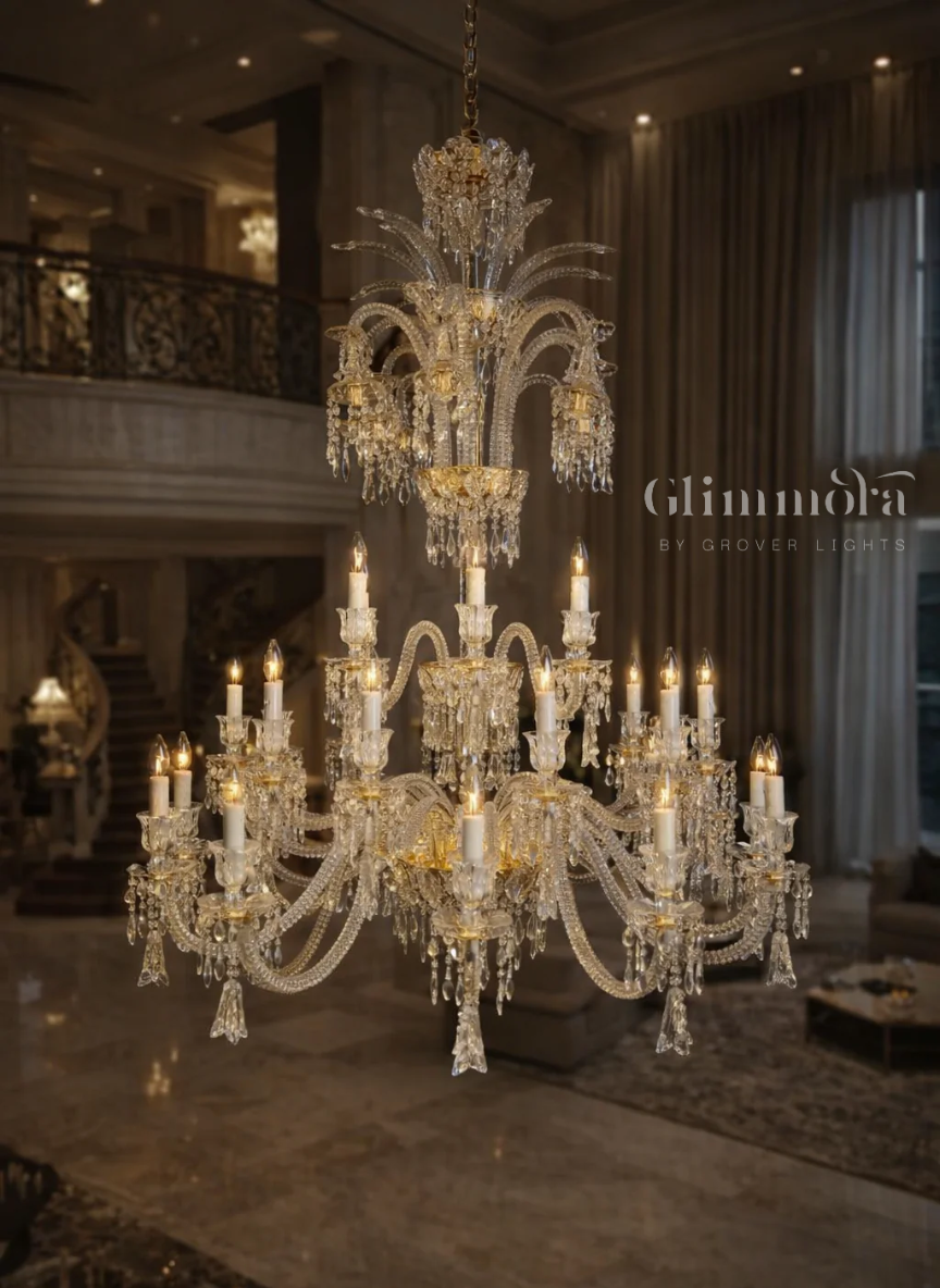 Crown of Stars (Crystal,Gold) Chandelier