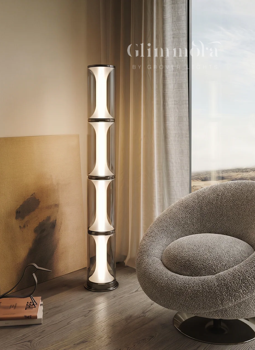 Stillness That Stands (Smoke) Floor Lamp