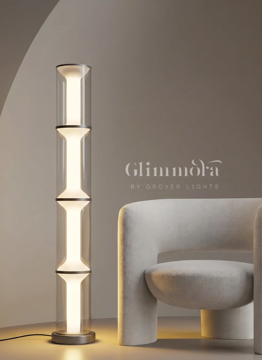 Stillness That Stands (Smoke) Floor Lamp