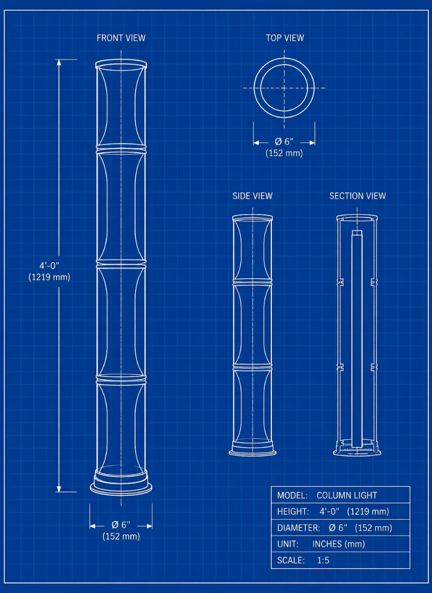 Stillness That Stands (Smoke) Floor Lamp