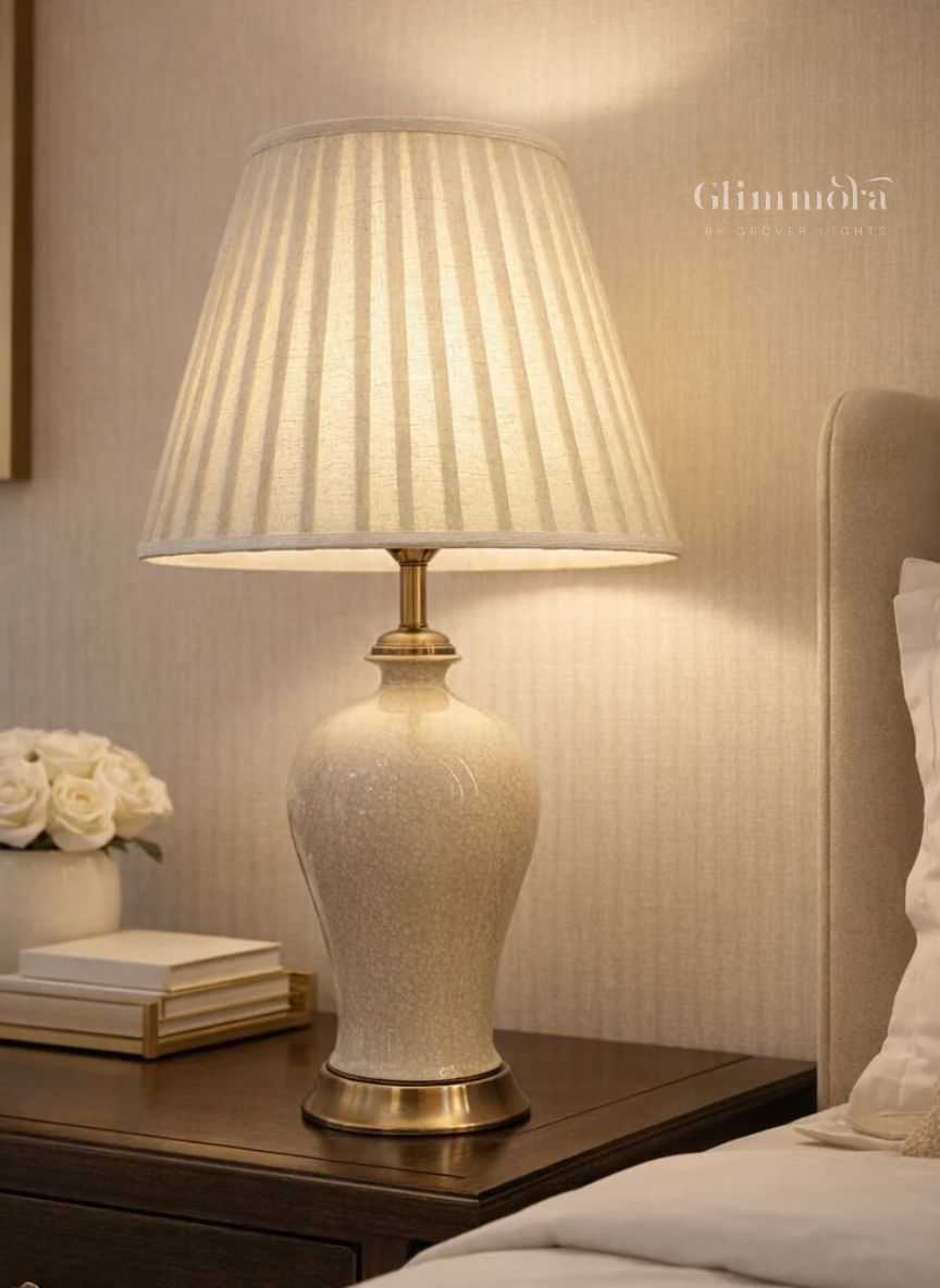 Pleat & Pebble (Ceramic) Table Lamp