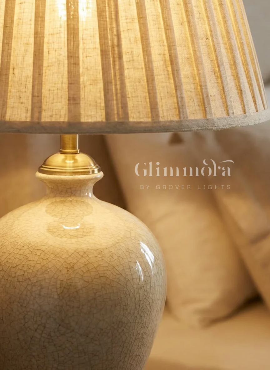 Pleat & Pebble (Ceramic) Table Lamp