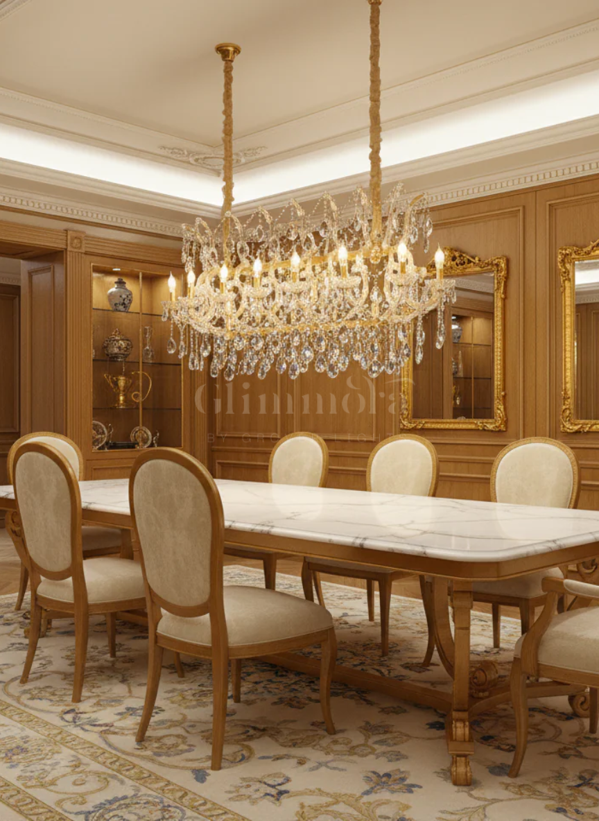 Crown of Monarchs (Gold) Crystal Chandelier