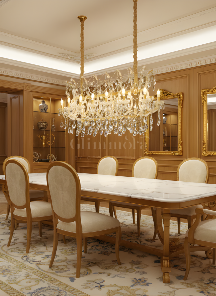 Crown of Monarchs (Gold) Crystal Chandelier