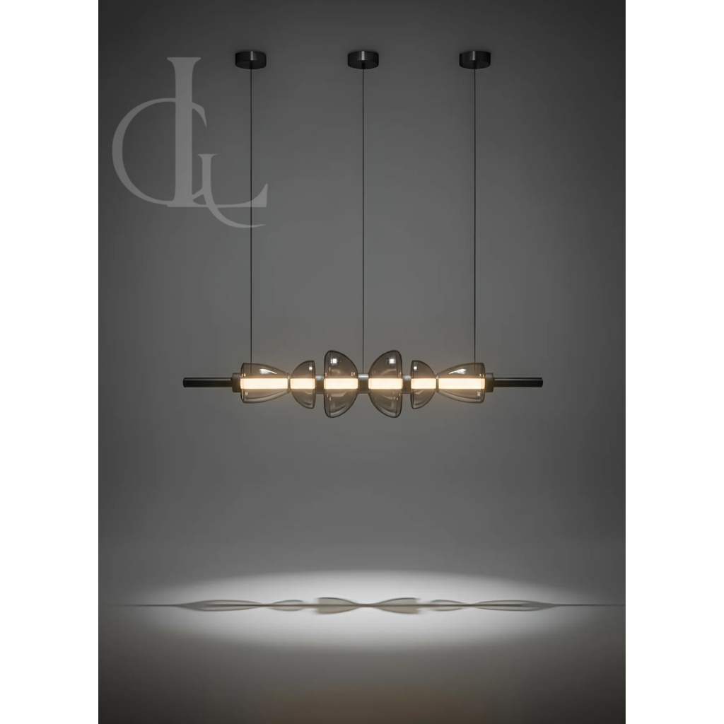 Separating Shadows (Smokey, 1100mm, Black) Chandelier