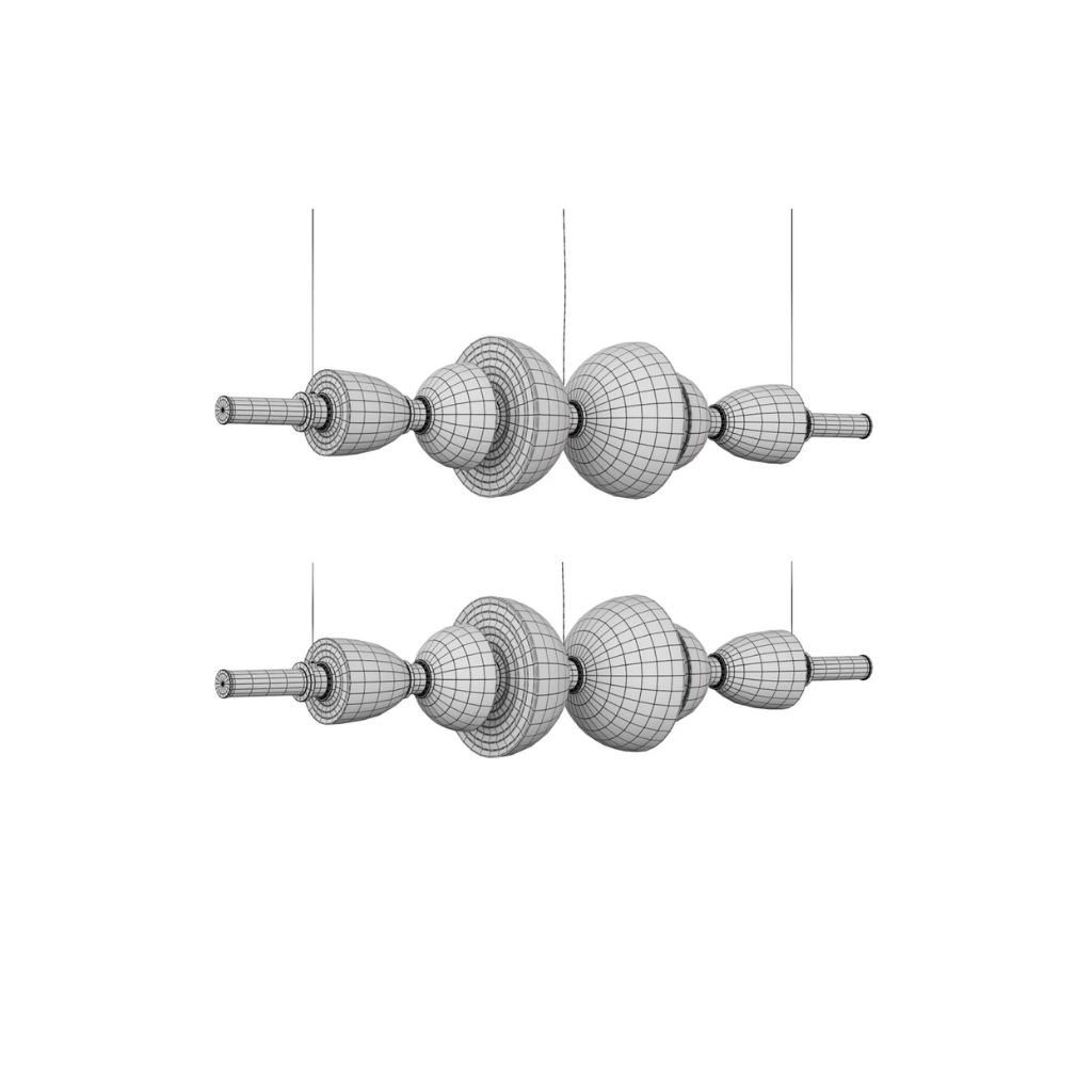 Separating Shadows (Smokey, 1100mm, Black) Chandelier