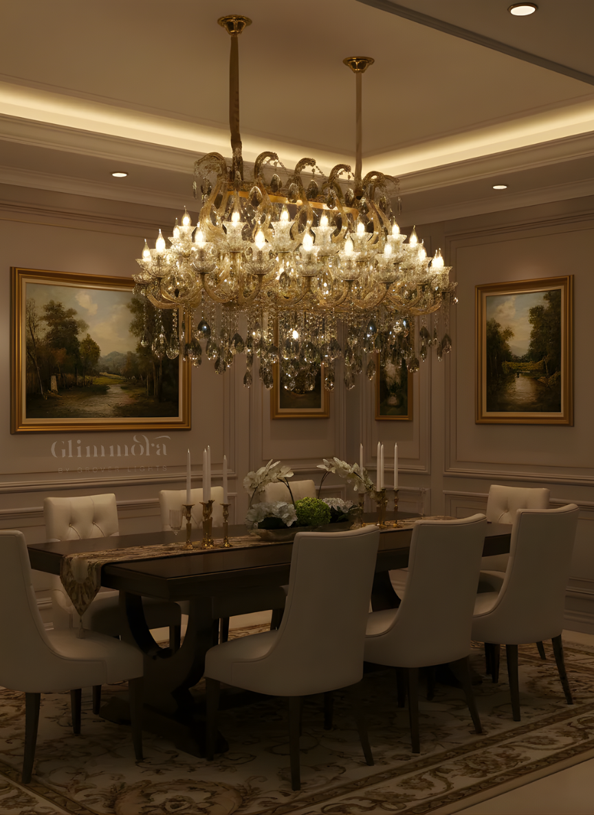 Crown of Monarchs (Gold) Crystal Chandelier