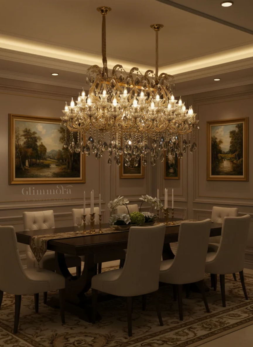 Crown of Monarchs (Gold) Crystal Chandelier