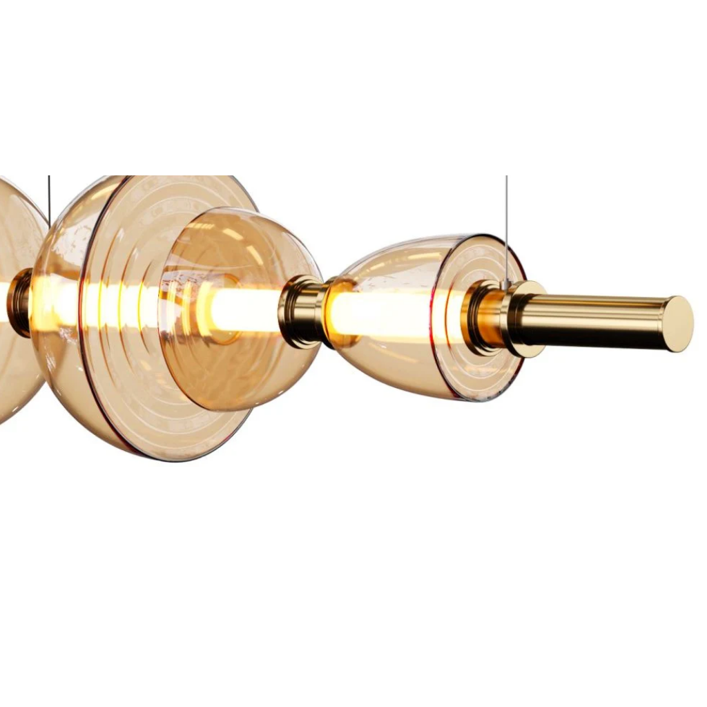 Separating Shadows (Amber, 1100 mm, Glass) Chandelier