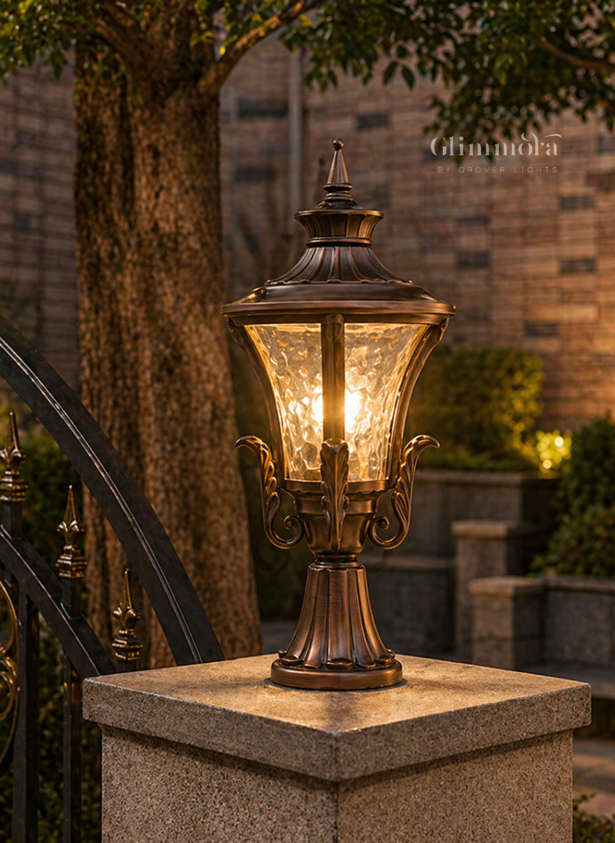 Classic Bronze Outdoor Pillar Lantern