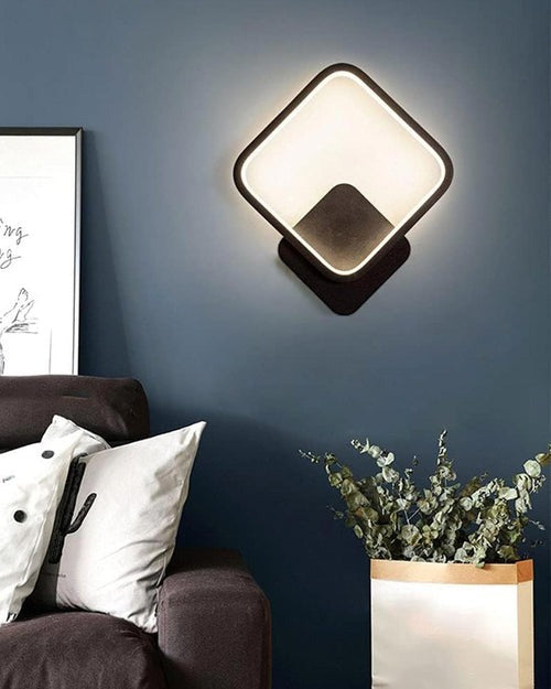 Luminaire Square LED Wall Light - Black