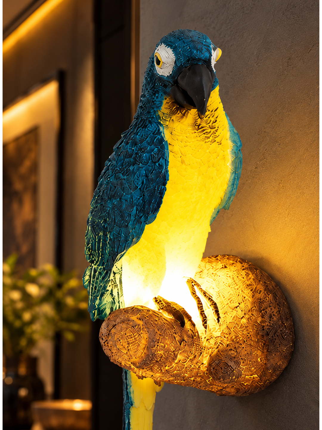 Tropical Parrot Wall Lamp