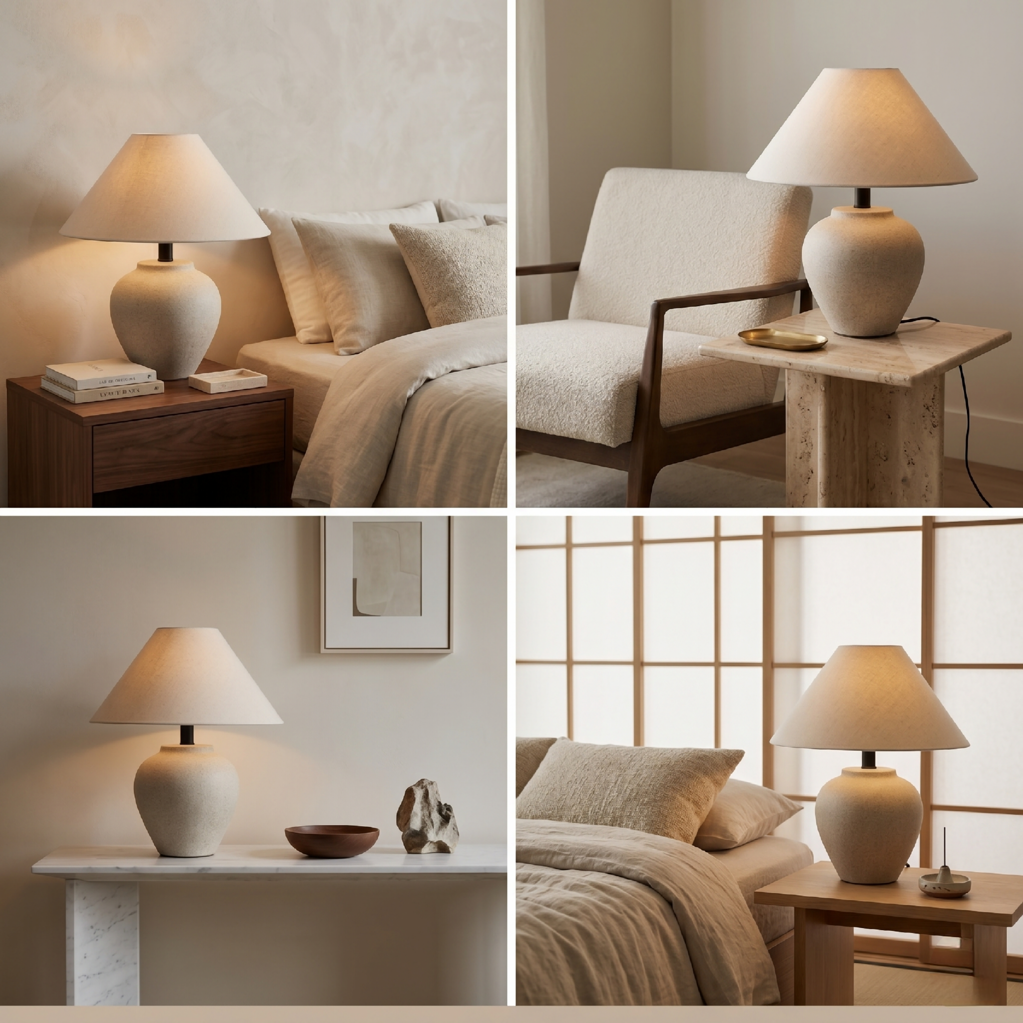 Ivory Heart Ceramic Table Lamp