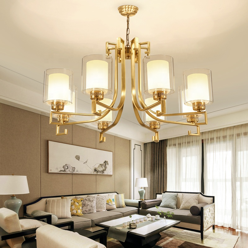 Crimson (Gold) Glass Chandelier