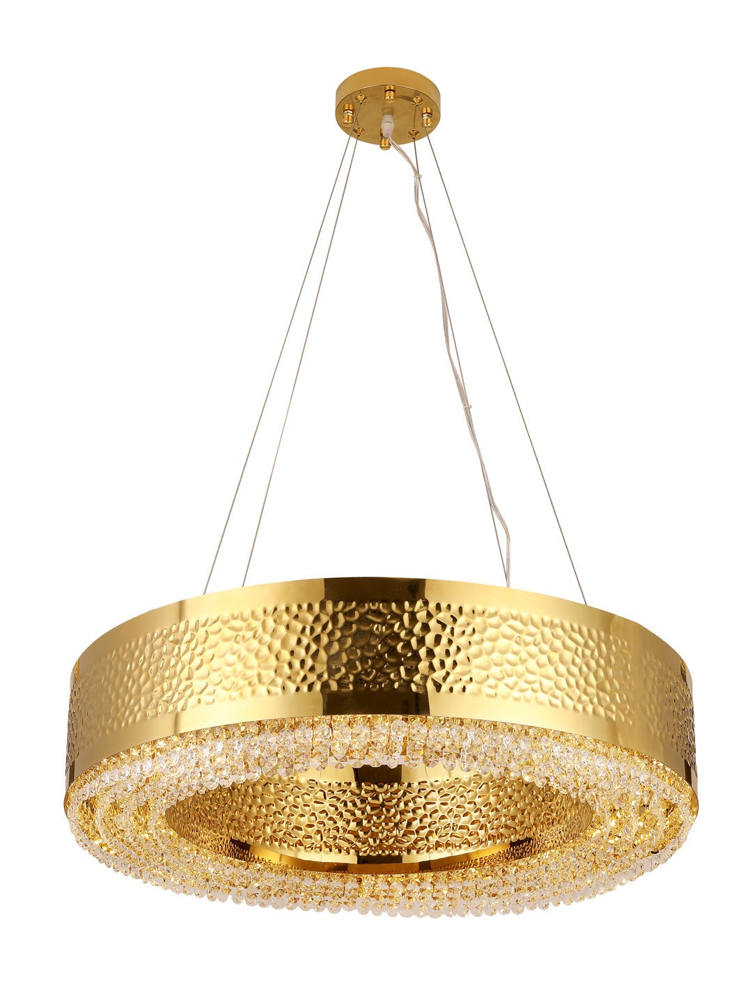 Crystalina Bold Gold Chandelier Round