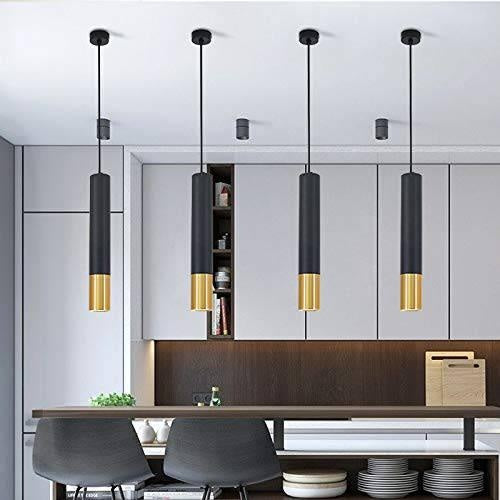 Modern Led Long Black Gold Pendant