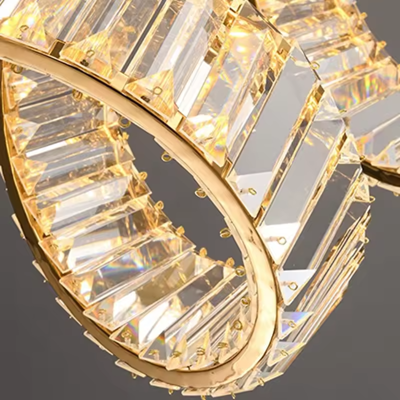 Modern Luxury Single Ring Crystal Chandelier