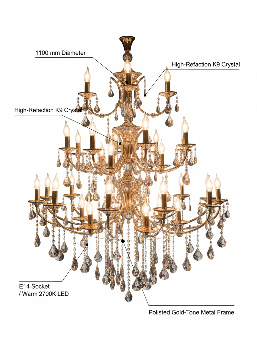 Candlelit Nights (Gold) Chandelier
