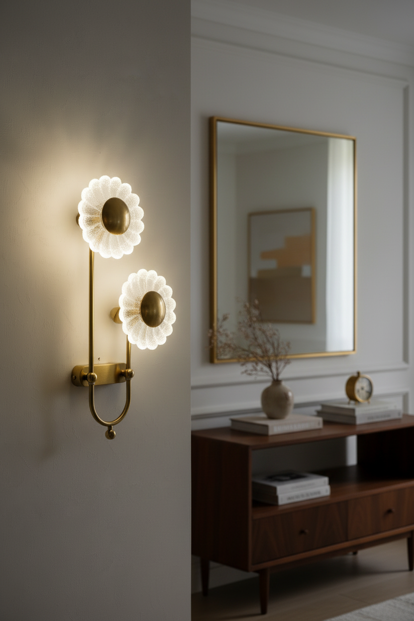 Twin Bloom Wall Light