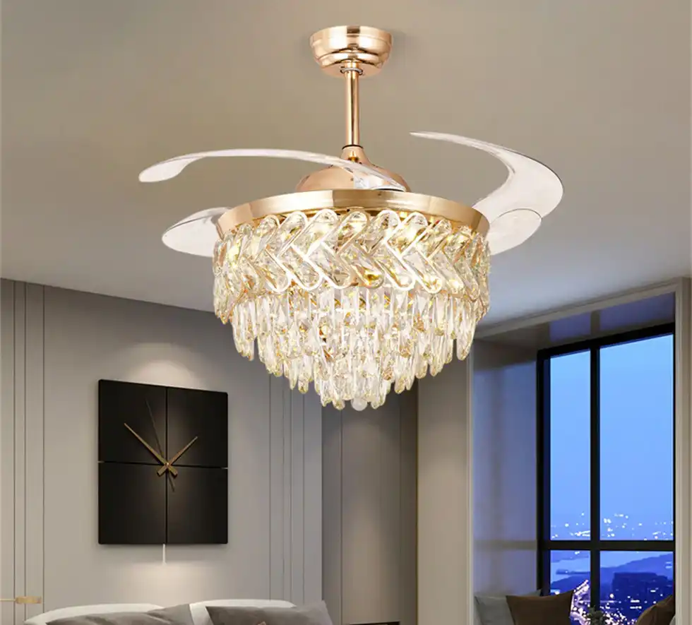 Crystal Ceiling Fans with Lights