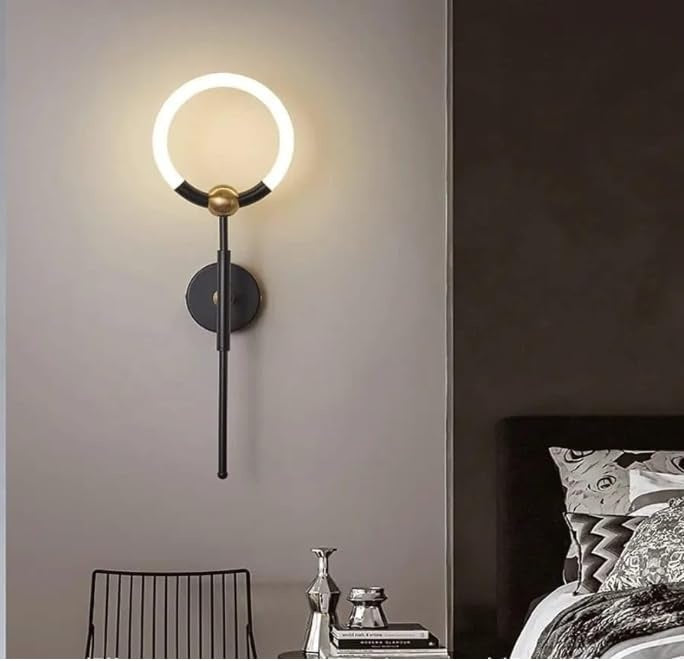 Modern Metal Acrylic Round LED Wall Lamp