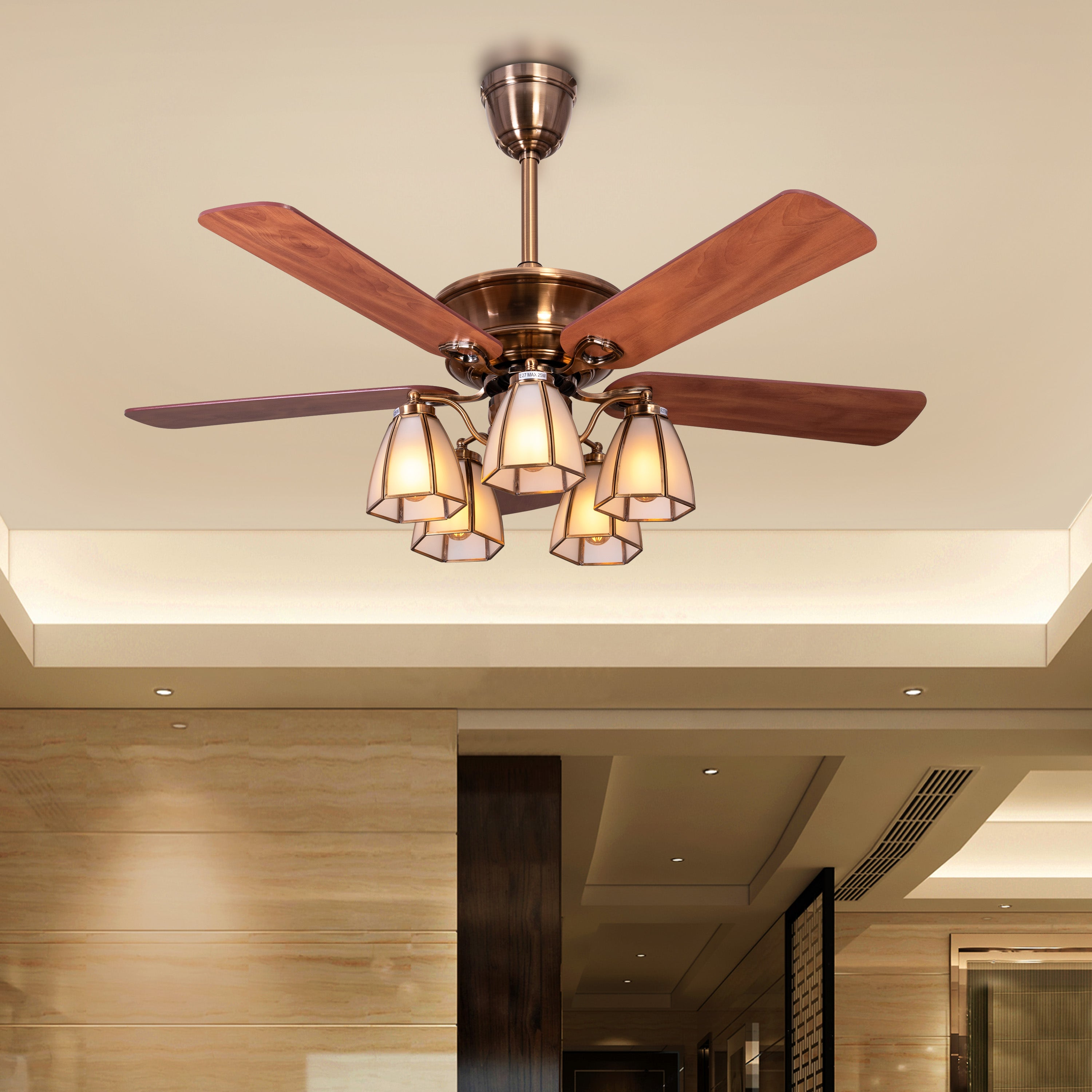 Caramel Valley (48 Inches Span, Teak Finish) Ceiling Fan