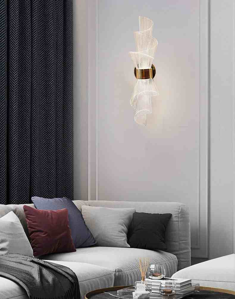 Lorenzo (Gold) Acrylic Wall Light