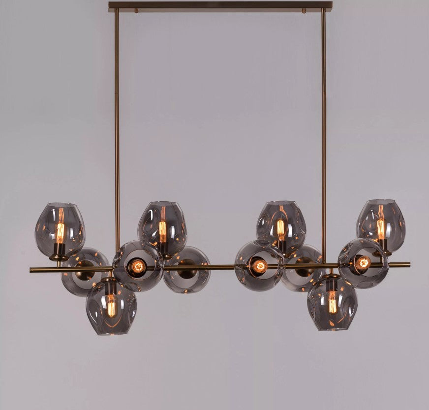 Golden Lights: 12-Light Luxe Smokey Dream Chandelier (Smoky)